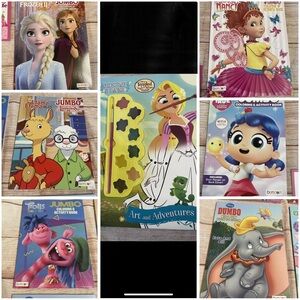 Set of 7 new coloring and activity book Frozen, Tangled, Fancy Nancy and more.